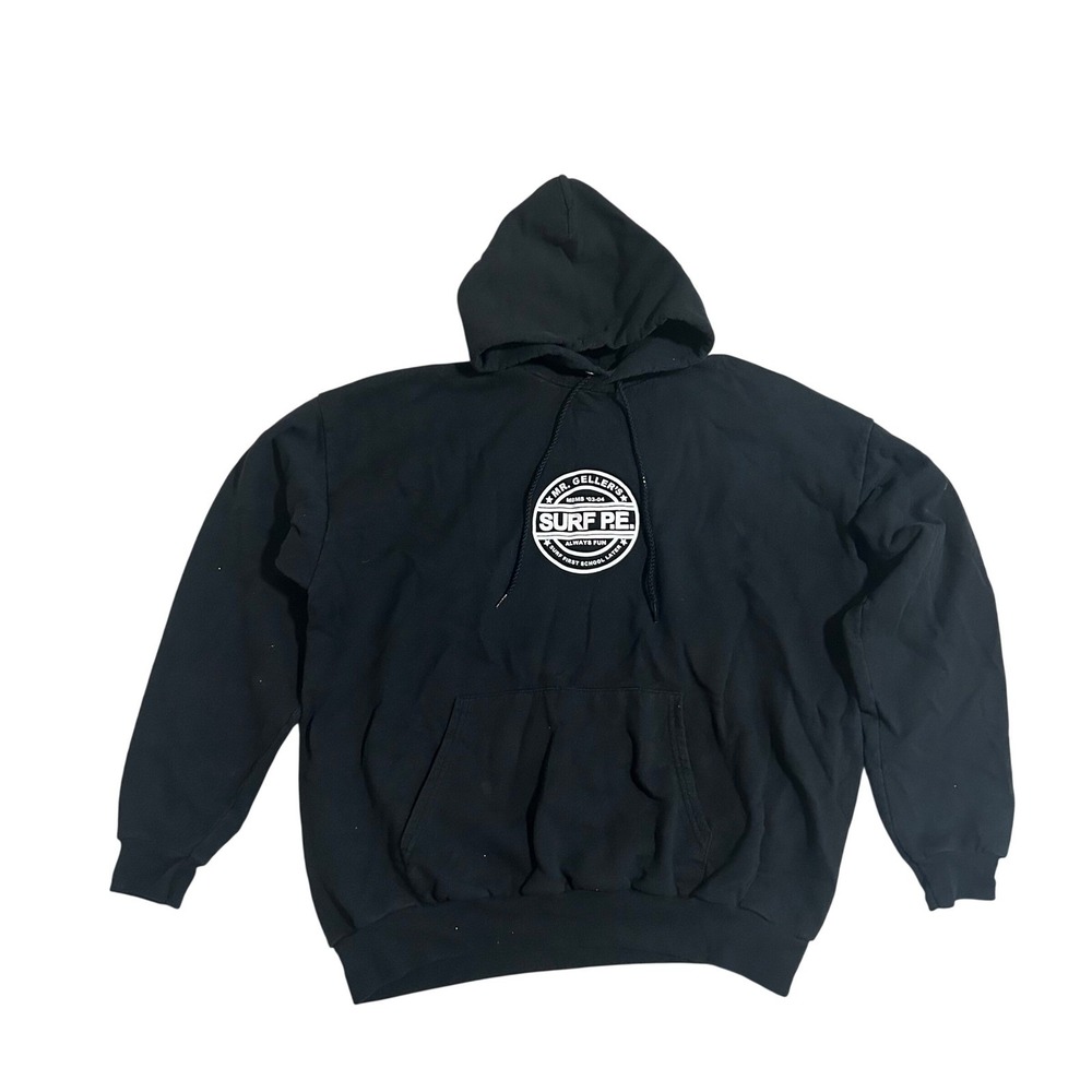 Vintage Mr Gellers Surf PE MBMS 03-04 Hoodie Mens Black Graphic Pullover XL